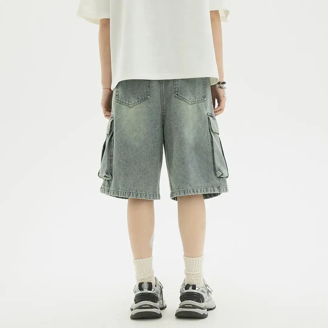 Denim Cargo Shorts